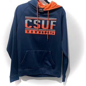 Cal State Fullerton Colosseum Navy and Orange Hoodie
